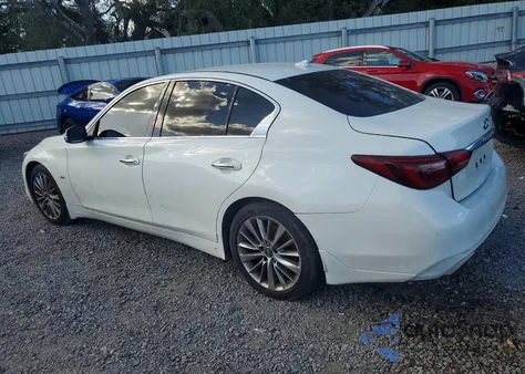 2018 Infinity Q50 3.0T Luxe z USA, uszkodzony, nr VIN JN1EV7AP7JM359354